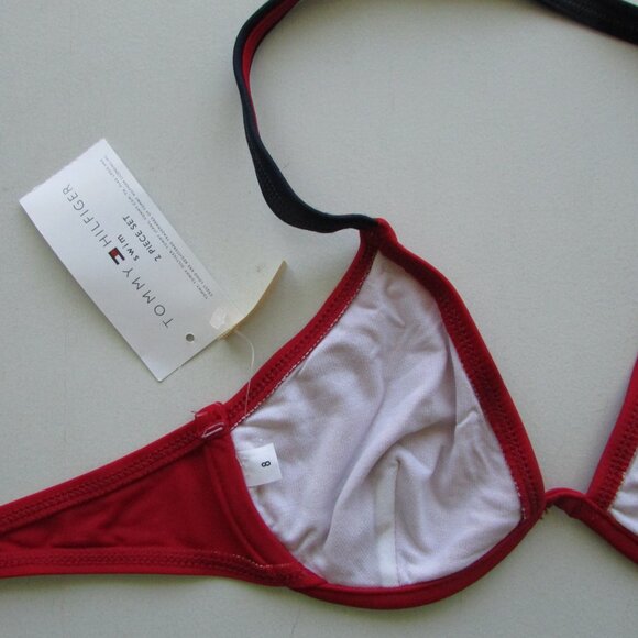 TOMMY HILFIGER Preppy Colour Blocked Bikini - Sz 8 - NEW - Picture 4 of 11